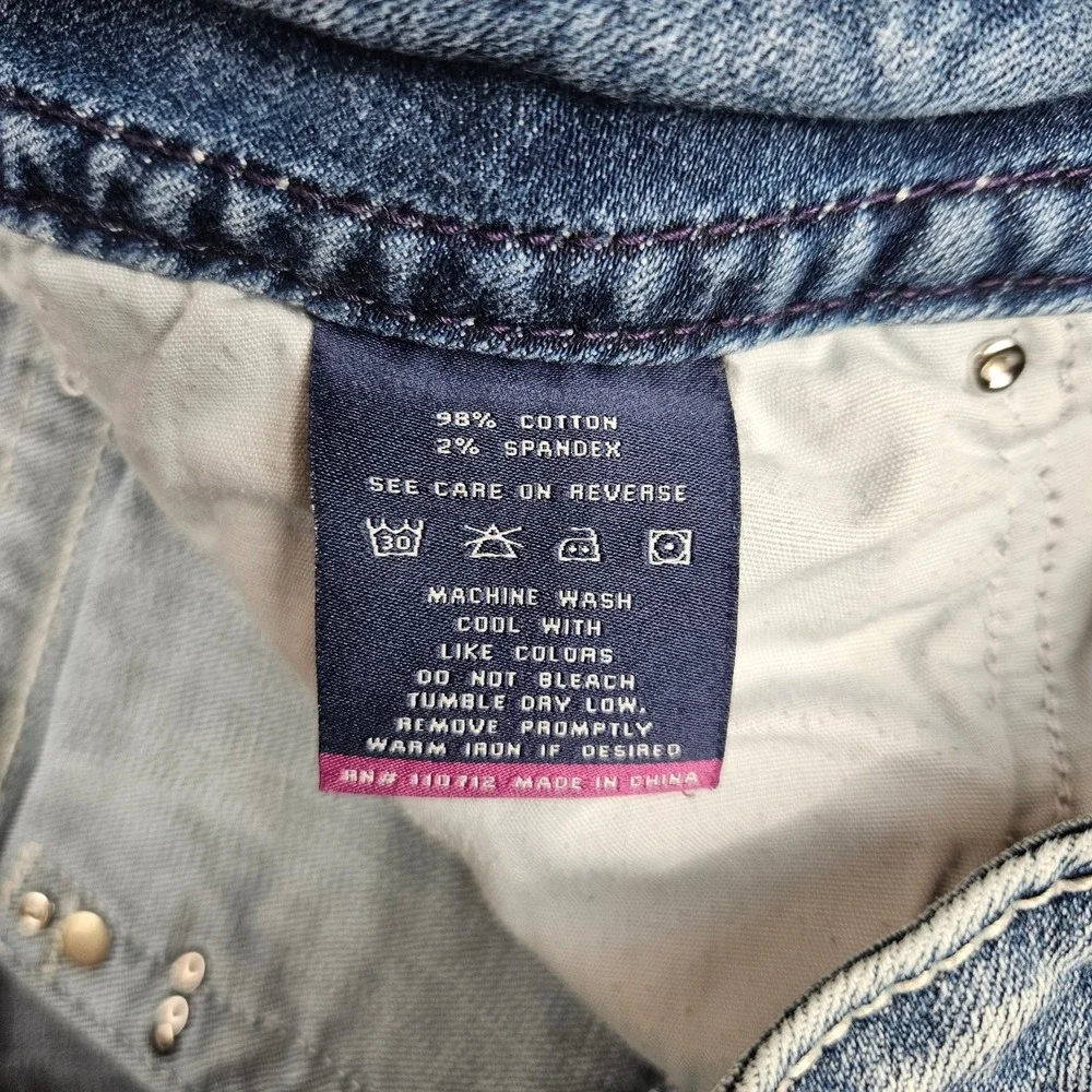 Vigoss The Chelsea Capri Jeans Womens 5/ 6 Med Wash‎ Low Rise Stretch Denim Crop